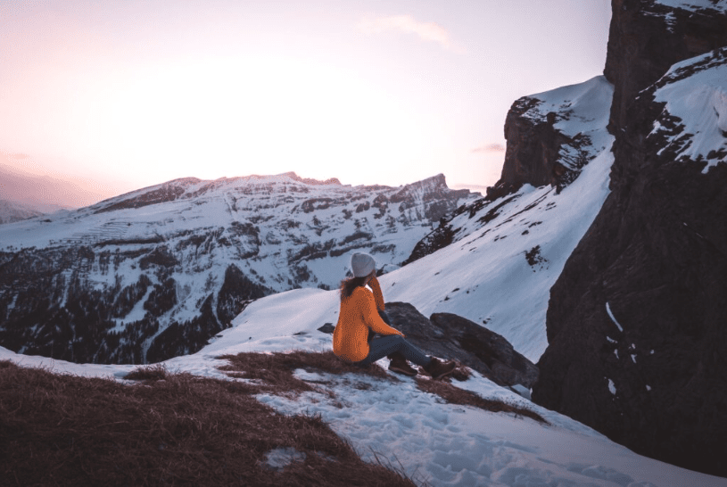 Gemmipass Winterwanderung: Zu Fuss vom Berner Oberland ins Wallis